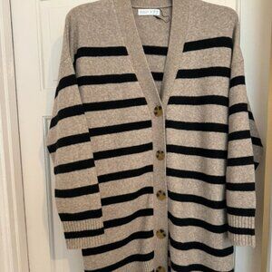 Primark beige and cream stripe cardigan